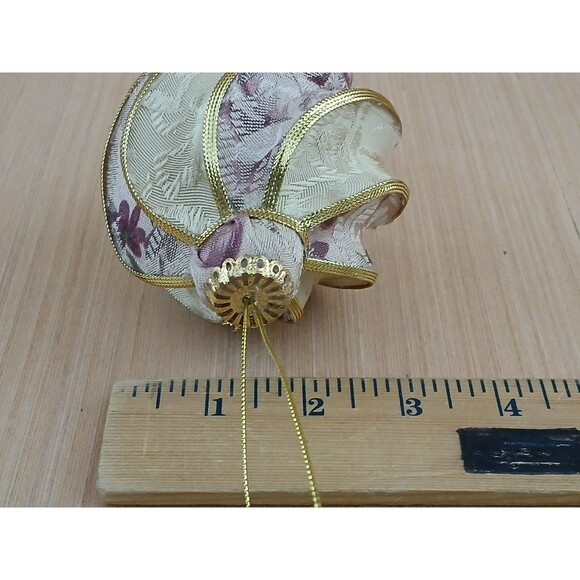 Fabric Tassel Beaded Christmas Ornament Farmhouse French Country Tree Decoration - Picture 7 of 7